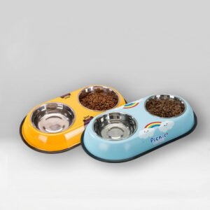 Stainless Steel Double Dog Bowl